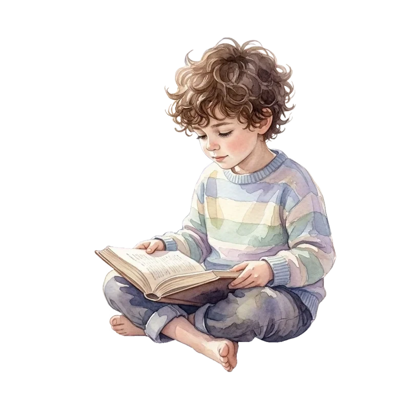 Diego, age 7, illustrated in Watercolor Dream