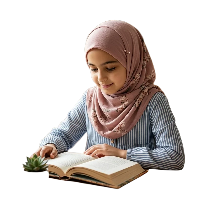 Fatima, age 10, illustrated in Photo Realistic