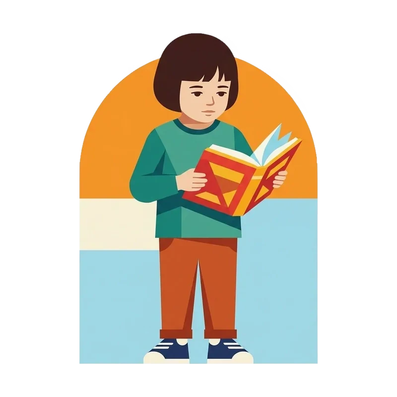 Noah, age 4, illustrated in Bold Graphic