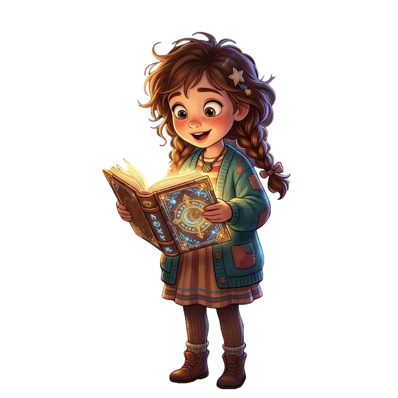 Priya, age 8, illustrated in Animated Movie