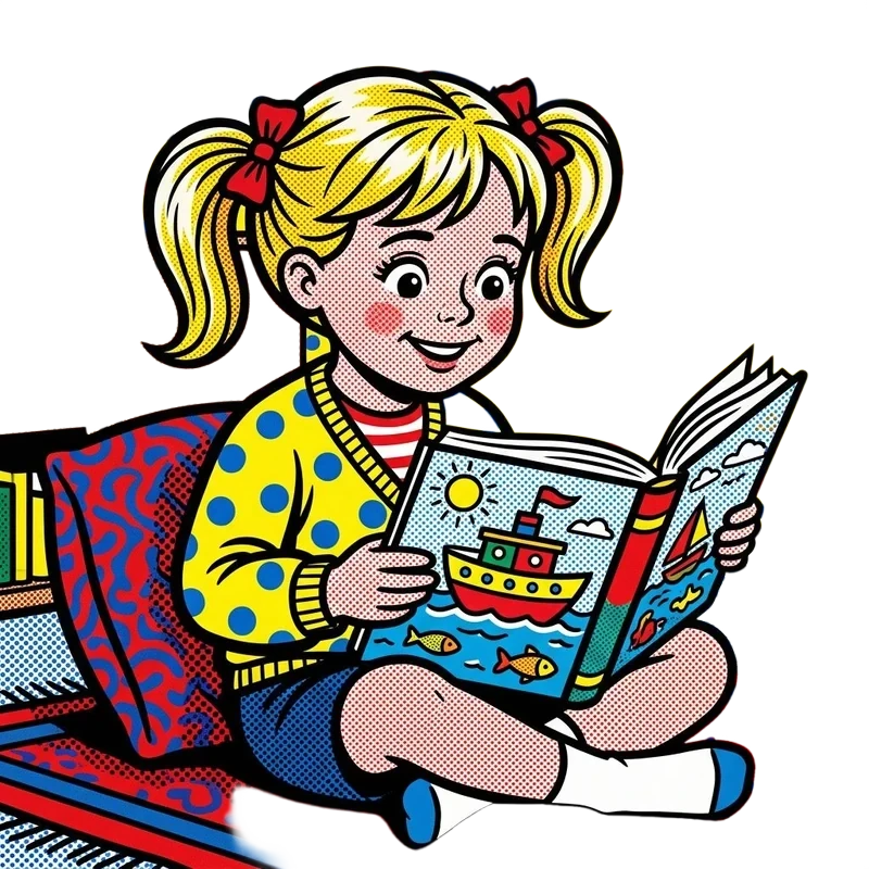 Sofia, age 5, illustrated in Pop Art