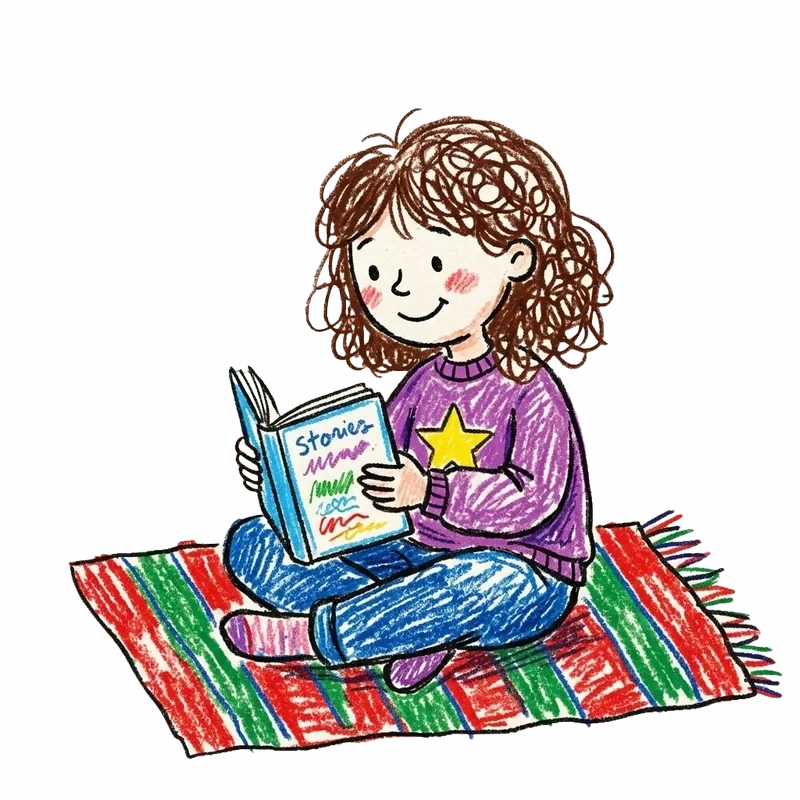 Yuki, age 11, illustrated in Crayon Drawing